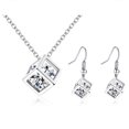 thumbnail image 2 of XZNGL Fashion Crystal Drop Earring Necklace Dangle Earrings Long Jewelry Set, 2 of 9