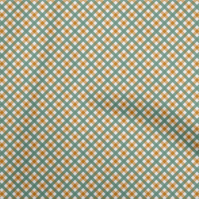 oneOone Viscose Chiffon Yellow Fabric Check Sewing Craft Projects Fabric Prints By Yard 42 Inch Wide