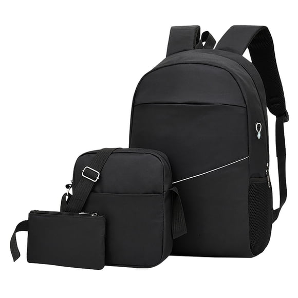 Three-piece Backpack Computer Travel Bag, Casual Student Style, Multi-compartment Design, for School/Outdoor, Laptop Safe, Urban Commuter Gear, Fashionable Daypack, Travel Ready, Youthful Hzhnb