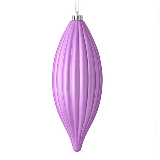 Vickerman M183269M 8 in. Orchid Matte Line Finial Ornament 4 per Bag