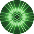 thumbnail image 1 of Ahgly Tapis Rond Lavable en Machine Intérieur Transitionnel Vert Émeraude Profond, 4 Pieds Rond, 1 of 7