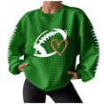 thumbnail image 1 of Rbaofujie Chandails d'Automne pour Femmes Mode Chandails Décontractés pour Femmes Dames Uni Ample Manches Longues Col Rond Chemisiers Hauts Chandails Sans Capuche Verts Chandails à Capuche pour Femmes, 1 of 4