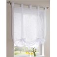 thumbnail image 1 of Pastoral Tie-Up Valance Embroidered Sheer Adjustable Curtains Panel for Kitchen Tap-Top Voile Drape for a Small Window,47" x 55",1 Panel,47" x 55",1 Panel, 1 of 3