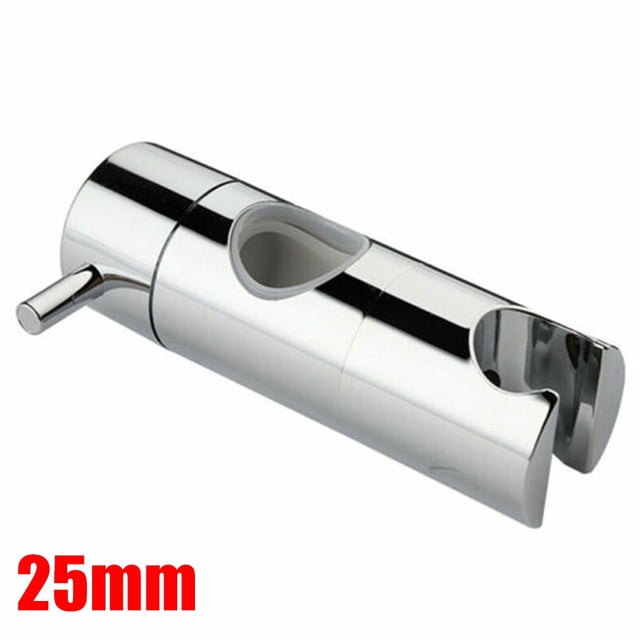 Adjustable Shower Head Holder for Slide Bar,Universal 19-25MM O.D. Rail Head Bracket Holder for Slide Bar Slider Clamp Bathroom Replacement 360 Degree Rotation Sprayer Holder (ABS Chrome)
