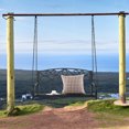 thumbnail image 4 of Gymax Balançoire de Porche Suspendue pour Patio avec Chaînes, Noire, 4 of 10