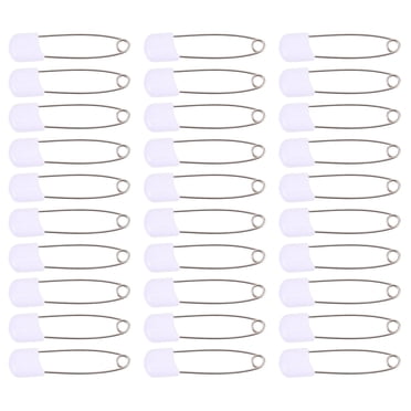 CRAFTHROU 50 Pcs Épingle de Sécurité Blanche en Plastique pour Lessive pour Parents