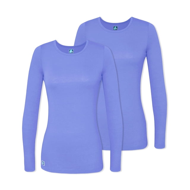 Adar sous-Couches pour Femmes, Lot de 2 - T-Shirt de sous-Couche à Manches Longues Confortable