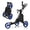 bleu, variante sur Gymax Chariot de Golf Pliable à 3 Roues à Pousser et Tirer avec Poignée Réglable Gris