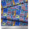 thumbnail image 2 of Soimoi Poly Georgette Fabric Scissor,Buttons & Machine Sewing Print Fabric by The Yard 52 Inch Wide, 2 of 3