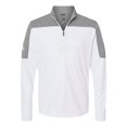 thumbnail image 1 of Adidas Mens Lightweight Quarter-Zip Pullover, S, White Grey Three Melange, 1 of 3