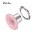 thumbnail image 3 of Unique Bargains 100PCS Grommets Eyelets 1/5 Inch (5mm) ID Hole Metal Self Backing Eyelet with Washers for Leather Pink, 3 of 7