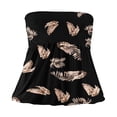 thumbnail image 4 of Women‘s Strapless Tank Tops Sleeveless Pleated Gradient Color Ladies Summer Boho Print Loose Fit Pullover, 4 of 6