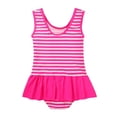 thumbnail image 2 of Hiiyo Little Girls Striped Bow Ruffle One-Piece Swimsuit Kids Swimwear Bathing Suit, 2 of 5