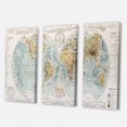 thumbnail image 3 of Designart Ancient Map of The World II Canvas Wall Art, 3 of 4