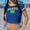 Blue, variant on Baby Tees For Women Tops Brazil Crop Top T Shirts Graphic Tees For Women Vintage 90s Streetwear Shirts Space Short Women's Loose Fit Tees Athletic Tops for Women Long Sleeve Long Exercise Shirts Women