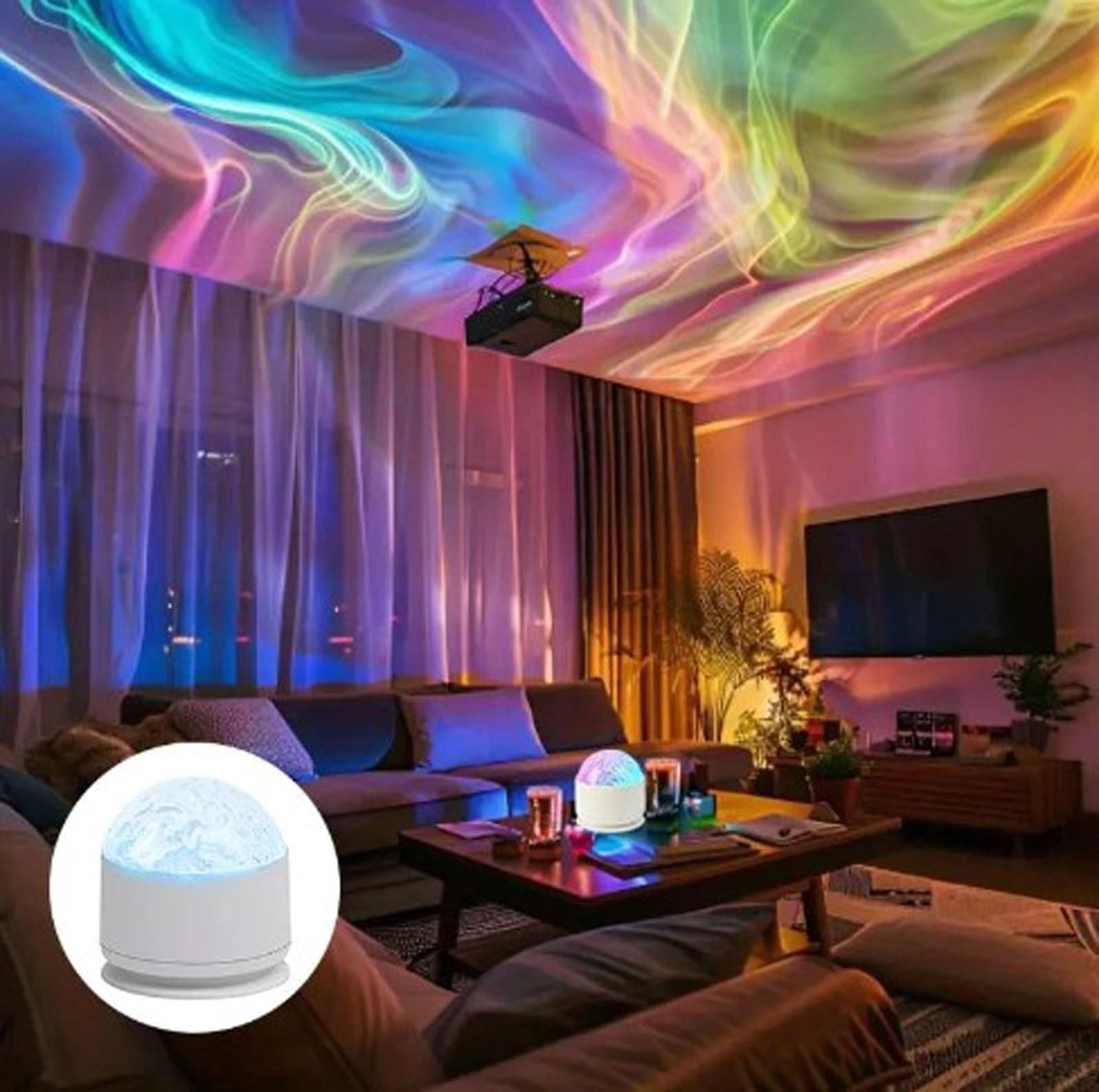 Starry Internet Czzoypi Water Ripple Lamp, Internet Famous Bedroom Mood Light with ...