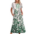 thumbnail image 1 of Robes pour Femmes Robe Imprimée à Col Rond et Manches Courtes pour Femmes, 1 of 1