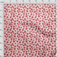 thumbnail image 4 of oneOone Coton Cambric Tissu Rouge à Fleurs Tissu pour Robe Tissu Imprimé Tissu au Mètre 42 Pouces de Large, 4 of 4