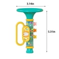 thumbnail image 3 of SIYTUAU Sky Blue Children Blow Toy Set Cute Trumpet Mini Harmonica Musical Instrument Plastic Blow Instrument For Kids Music Toy Gift Set Sky Blue Music Toy Sky Blue, 3 of 7