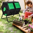 thumbnail image 4 of Costway Gobelet à Compost à Double Chambre, Bac à Compost Extérieur à Chambre Rotative 34,5 Gallons, 4 of 10