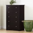 thumbnail image 1 of South Shore Vito 5-Drawer Chest for Adult, in Chocolate, 1 of 11