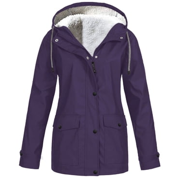 UPPADA Manteaux d'Hiver pour Femmes Grande Taille Vestes en Molleton Couleur Unie Manteaux à Boutons Brandebourg Vestes à Capuche en Peluche Chaudes Manteaux d'Extérieur avec Poches Manteaux pour Femmes Liquidation