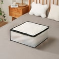 thumbnail image 1 of Folding Plastic Storage Box - Large Capacity Odorless Moistureproof Under Bed Organizer for Blankets, Pillows, Coats, Toys - Clear Translucent EVA Foldable Container - Set of 1, 1 of 8