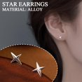 thumbnail image 2 of Fashion Cross Star Zircon Stud EarRings Four-Pointed EarRing Personality, 2 of 8