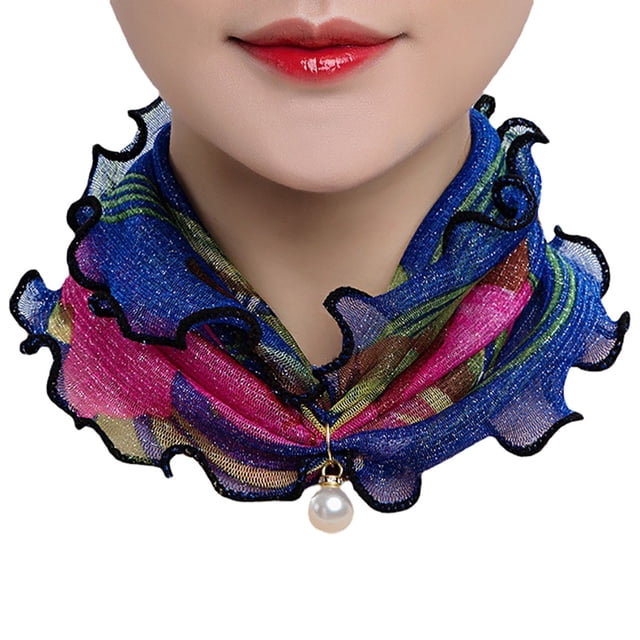Neck Scarf Lightweight Soft Versatile Loop Scarf Head Wrap Scarf for Women Lady