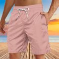 thumbnail image 2 of Yuyuzo Mens Shorts High Waisted Drawstring Quick Dry Summer Beach Swim Knee Length Shorts with Pockets, 2 of 4