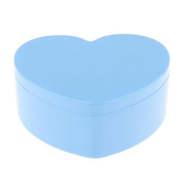 Heart Jewelry Box Trinket Storage Organizer Case for Kids Blue