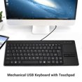 thumbnail image 4 of Wired Keyboard, Stable Connection Mechanical USB Keyboard with Touchpad Long Life  for Industrial Use, 4 of 7