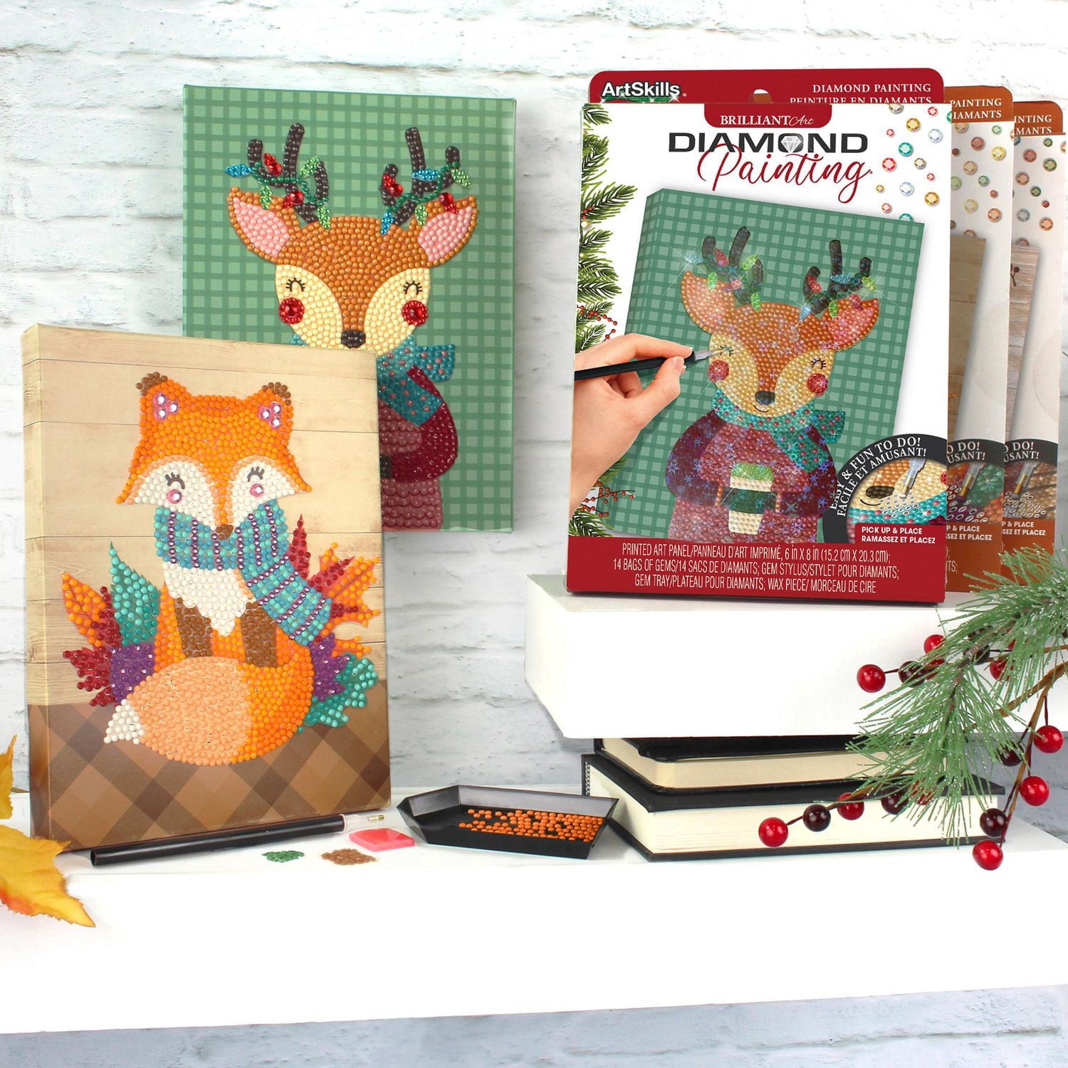 ArtSkills Peinture au diamant d’art brillant, Renard d’automne