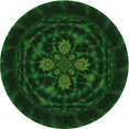 thumbnail image 1 of Ahgly Company Tapis d'Intérieur Lavables à la Machine, Carrés, Transitionnels, Verts, Tapis de Zone, 3 Pieds Carré, 1 of 7
