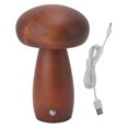 thumbnail image 2 of Haofy Birch Wood Mushroom Lamp with USB Rechargeable, Touch Control Dimmable Bedside Light for Home Decor, 2 of 8