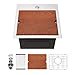 thumbnail image 3 of Kichae Drop In Kitchen Sink Bar Sink- 15x15 Small Overmount Topmount Stainless Steel Single Bowl Ledge Workstation Bar Prep Handmade Basin, 3 of 4
