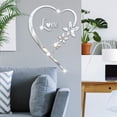 thumbnail image 2 of VogueV Heart-Shaped Acrylic Mirror Wall Sticker - Bedroom Vanity Decor B, 2 of 5