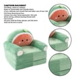 thumbnail image 3 of 2 In 1 Kids Sofa Fold Out, Wide Armrest And Zipper Design, Soft Plush Material, Cartoon Foldable Kids Sofa for Reading, Relaxing, Playing or Sleeping, 3 of 8