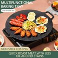 thumbnail image 4 of LSLJS Rond Fer Rôtir Crevettes Lisse Antiadhésif Rôtir Fer Rôtir Pique-Nique Extérieur Portable Barbecue Cuisinière à Cassette Universelle, Poêles de Gril, 4 of 9