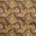 thumbnail image 1 of oneOone Rayon Tawny Brown Fabric Tropical Craft Projects Decor Fabric Printed By The Yard 56 Inch Wide, 1 of 5