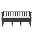 thumbnail image 1 of Furniture of America Hanita Transitional Wood Storage Bench in Walnut, 1 of 6