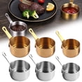 thumbnail image 3 of Luckyn Pot Gravy Stainless Steel Milk Pot Mini Sauce Pan Non Stick Small Saucepan Silver（80ML）, 3 of 4