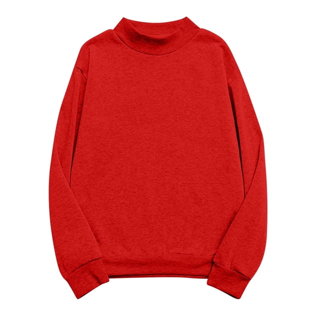 Jamicy Chandails en Molleton pour Adolescentes 2025 Nouvelle Mode Décontractée Chandails en Molleton Surdimensionnés Col Rond Manches Longues Chandail Tops 2025 Mode Automne Vêtements Légers Tees