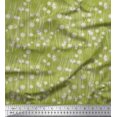 thumbnail image 1 of Soimoi Moss Georgette Fabric Geometrical Check & Aster Floral Decor Fabric Printed Yard 42 Inch Wide, 1 of 3