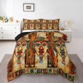 thumbnail image 2 of Erosebridal Tribal Face Print Bedding Full Comforter Set, Folk Art Down Comforter, Aztec Geometric Decor, Reversible, 2 of 8