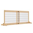 thumbnail image 1 of PawHut Freestanding Pet Gate with 41"-72" Adjustable Length, Natural, 1 of 10