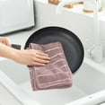 thumbnail image 5 of Fridja Microfiber Dish Towels , Solid Color Soft Super Absorbent and Lint Free Kitchen Towels Tea Towels and Bar Towels, 4 Pack (Lattice Designed Pink Colors) - 26 x 18 Inch, 5 of 5