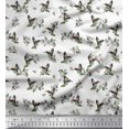 thumbnail image 1 of Soimoi Georgette Viscose Fabric Leaves,Flower & Humming Bird Print Fabric by Yard 42 Inch Wide, 1 of 3