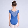thumbnail image 4 of Girls' Solid Color Short Sleeved Round Neck Dance Practice Uniform Children's Jumpsuit in Medium and Large, 4 of 6