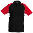 thumbnail image 1 of Kariban Mens Contrast Baseball Polo Shirt, 1 of 1